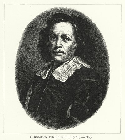 Bartolome Esteban Murillo, İspanyol Barok ressam (gravür) by German School