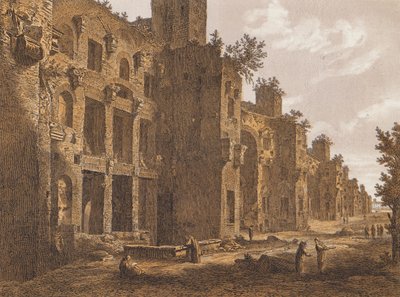 Diocletianus Hamamları, Roma (renkli lito) by German School