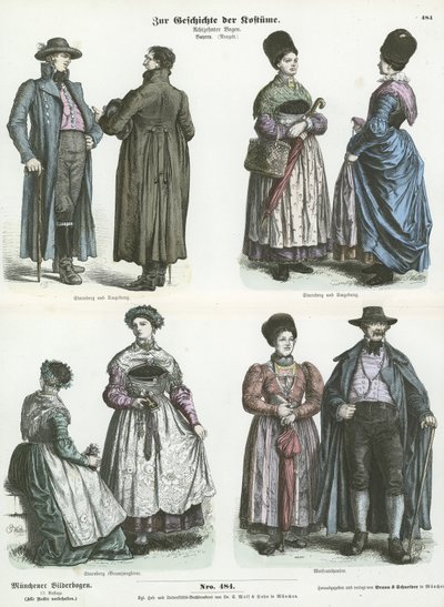 Bavyera kostümleri, 19. yy by German School