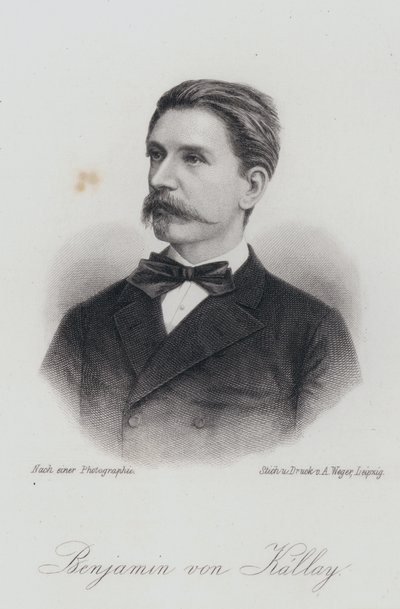 Beni Kallay, Avusturya-Macaristan devlet adamı (gravür) by German School