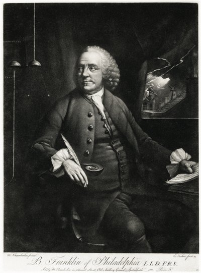 Benjamin Franklin, 1884-90 (fototip) by German School