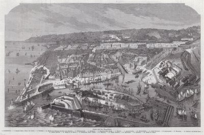 Kuşbakışı Le Havre, Fransa (gravür) by German School
