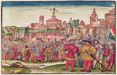 Vahiy Kitabı, Bölüm XXV, Luther İncilinden, c.1530 (renkli gravür) by German School
