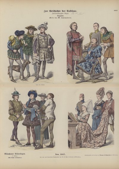 Burgonya elbisesi, 15. Yüzyıl by German School