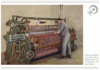Halı üreticileri Halbmond-Teppichfabrik Von Koch Und Te Kock (renkli lito) by German School