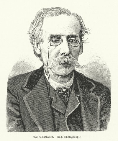 Camilo Castelo Branco, Portekizli romancı ve oyun yazarı (litho) by German School