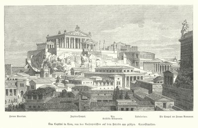 Capitoline Tepesi, antik Roma (gravür) by German School