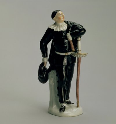 Kloster-Veilsdorf Fabrikası için Wenzel Neu (d.1774) tarafından Commedia dellArte serisinden kaptan, 1764-5 (porselen) by German School