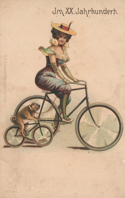 1900'ün dönüşünü kutlayan kart (renkli litho) by German School