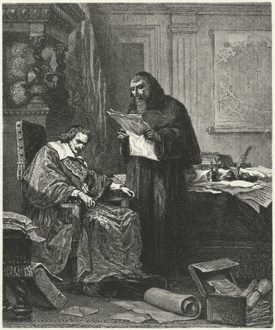 Kardinal Richelieu ve sırdaşı ve ajanı Pere Joseph (gravür) by German School