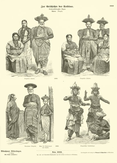 Seylan kostümleri, 1880 by German School