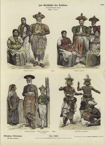Seylan kostümleri, 1880 by German School