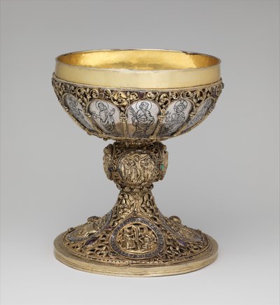 Kadeh, c.1230-50 (gümüş, yaldızlı gümüş, niello ve mücevherler) by German School