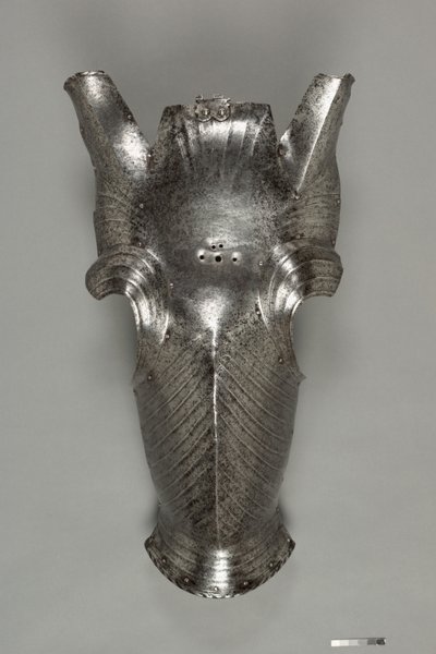 Maximilian tarzında Chanfron, c.1510 (çelik) by German School