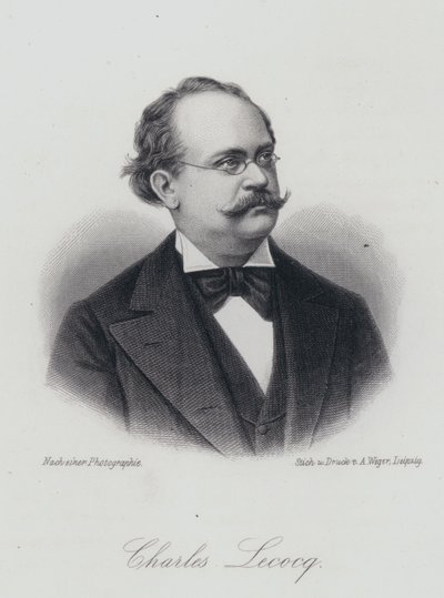 Charles Lecocq, Fransız besteci (gravür) by German School