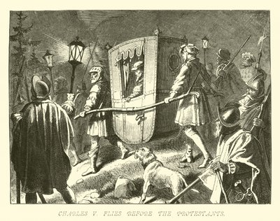 Charles V Protestanlardan önce uçuyor by German School