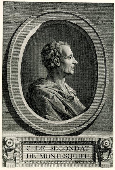 Montesquieu'lu Charles de Secondat by German School