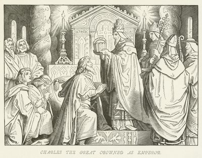 Büyük Charles imparator olarak taç giydi by German School