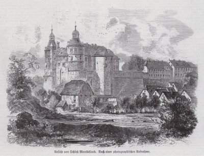 Chateau de Montbeliard, Fransa (gravür) by German School