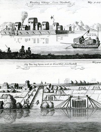 Çin yüzen Köyü, 17. Yüzyıl by German School