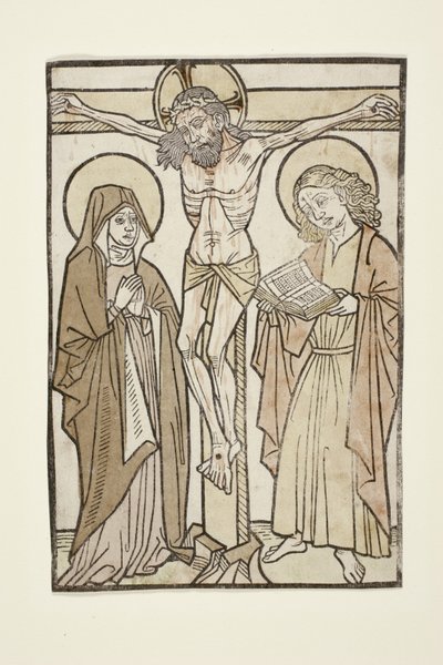 İsa, Meryem ve Aziz John arasındaki çarmıhta, 1460-70 by German School