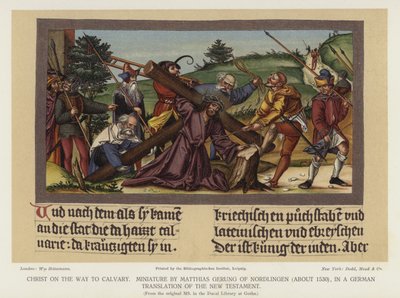 İsa Calvary yolunda (renkli taş) by German School