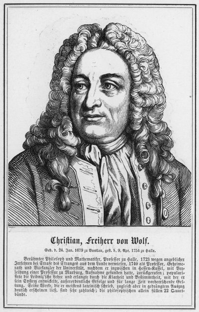 Christian, Freiherr von Wolf (gravür) by German School