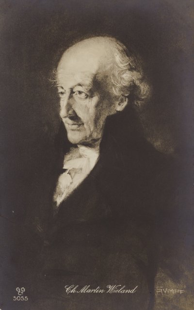 Christoph Martin Wieland (1733-1813), Alman şair, yazar ve çevirmen (lito) by German School
