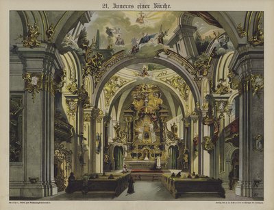 Kilise iç (renkli taş) by German School