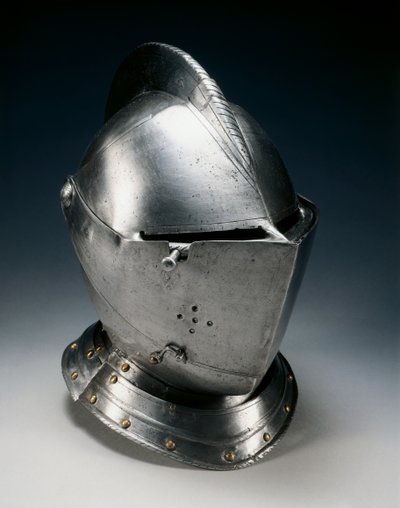 Saha için yakın kask, c.1550-70 (çelik, demir, deri ve pirinç) by German School