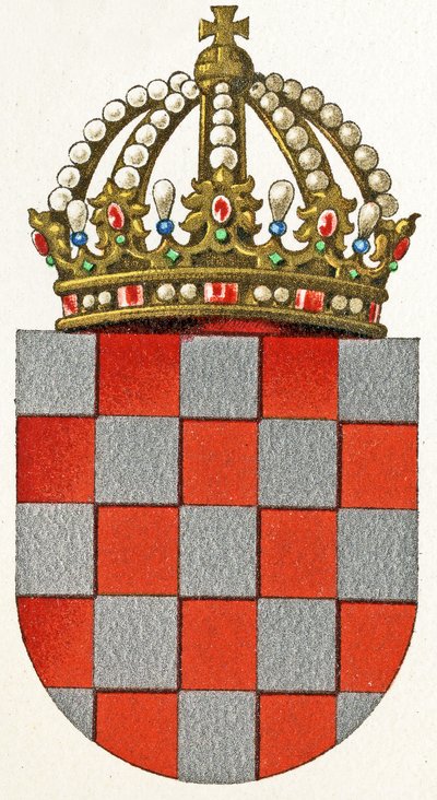 Hırvatistan arması, 1898 dolayları by German School