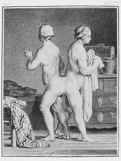 Yapışık ikizler, c.1777 (gravür) by German School