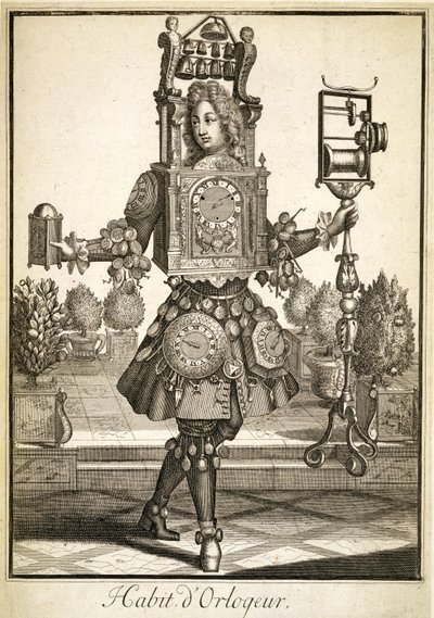 Saat Yapıcı Kostümü, pub. Gerard Valck (16512-1726) c.1690 tarafından by German School
