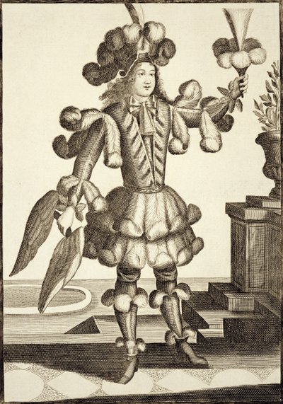 Tüy Satıcısı için kostüm, bar. Gerard Valck (16512-1726) c.1690 tarafından by German School