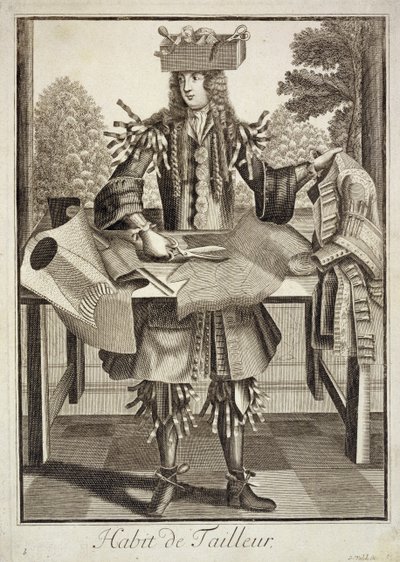 Terzi kostümü, bar. Gerard Valck (16512-1726) c.1690 tarafından by German School