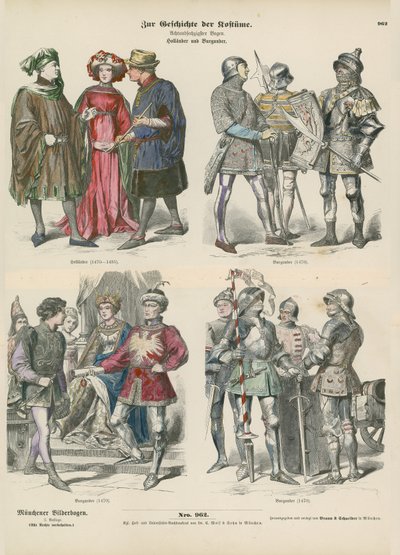 Burgonya ve Hollanda Kostümleri, 15. Yüzyıl by German School