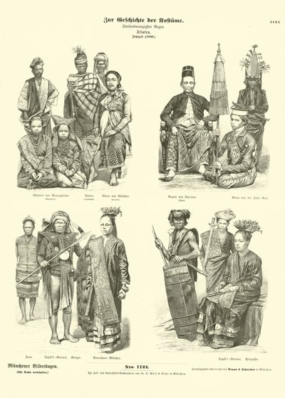 Endonezya Kostümleri, 1880 by German School