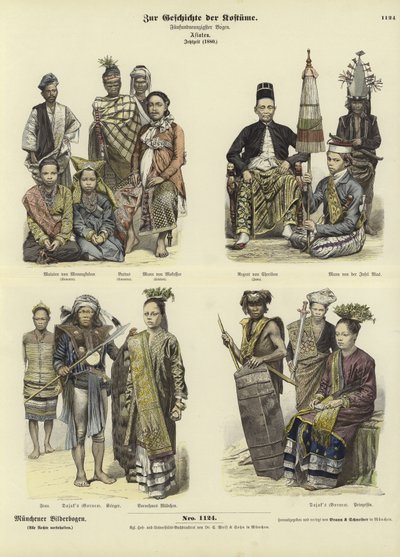 Endonezya Kostümleri, 1880 by German School