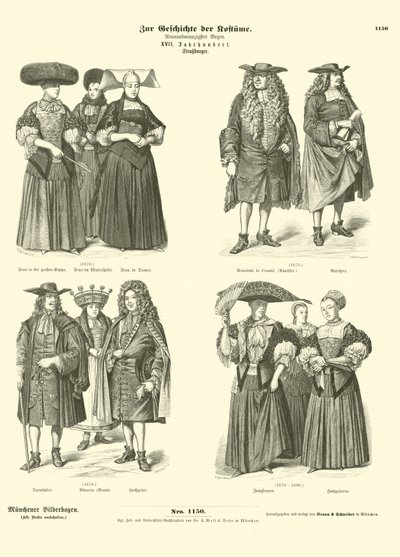 Strasbourg Kostümleri, 17. Yüzyıl by German School