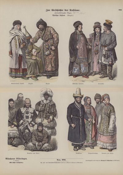 Rus Uzak Doğu Kostümleri, 19. Yüzyıl by German School
