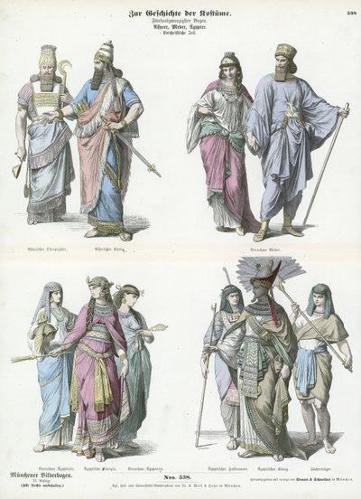 Eski Asurlular, Medler ve Mısırlıların Kostümleri by German School