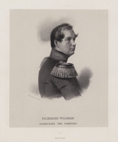 Prusya Veliaht Prensi Frederick William (lito) by German School