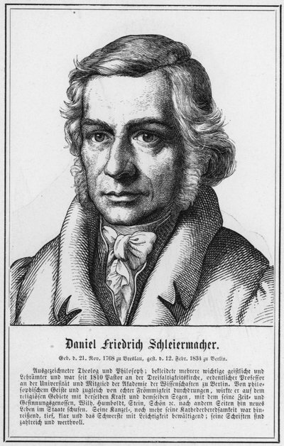 Daniel Friedrich Schleiermacher (gravür) by German School