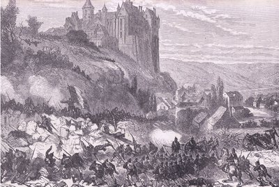 Defence of Chateaudun, Cassells History of the War Fransa ve Almanya arasındaki Cassell and Company Limited tarafından yayınlandı, c.1890 (litho) by German School