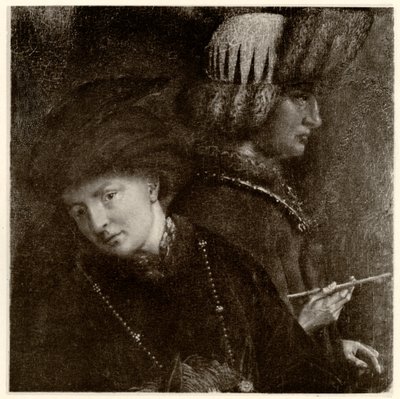 Die Brüder Van Eyck, Hubert van Eyck (1366 - 1426), Jan van Eyck (1386 - 1440), 1884-90 (fototip) by German School
