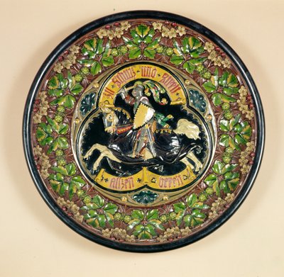 Kabartma süslemeli çanak, Bichweiler, Hamburg, 1880 (toprak çanak çömlek) by German School