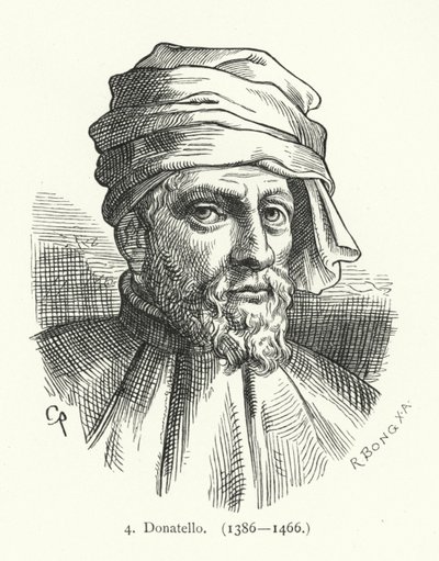 Donatello, İtalyan Rönesans heykeltıraş (gravür) by German School
