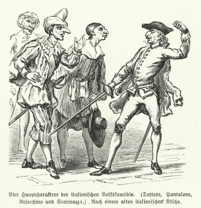 Doktor, Pantalone, Arlecchino ve Scaramuccia, Commedia dell