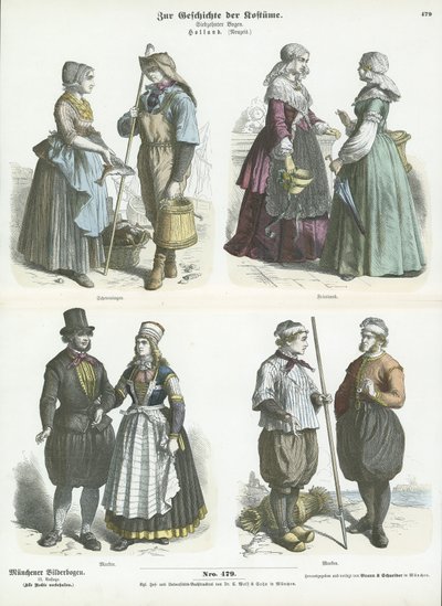 Hollanda kostümleri, 19. yy by German School