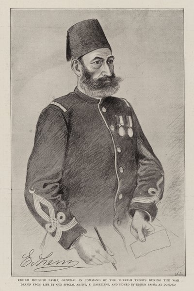 Edhem Moushir Paşa, Savaş Sırasında Türk Birliklerinin Komutanı Orgeneral (lito) by German School